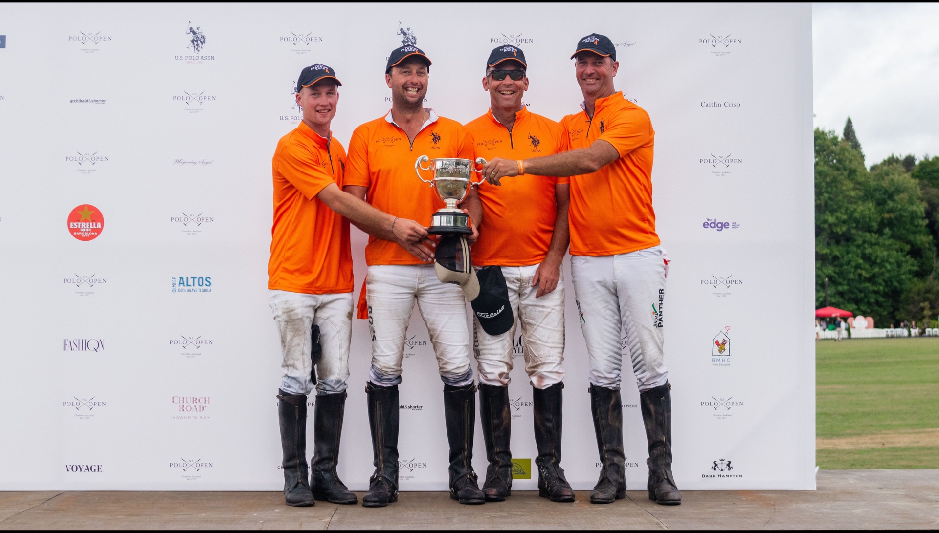Brinks is presented with the Standing Rock Fair Play Award at the New Zealand Polo Open 2025